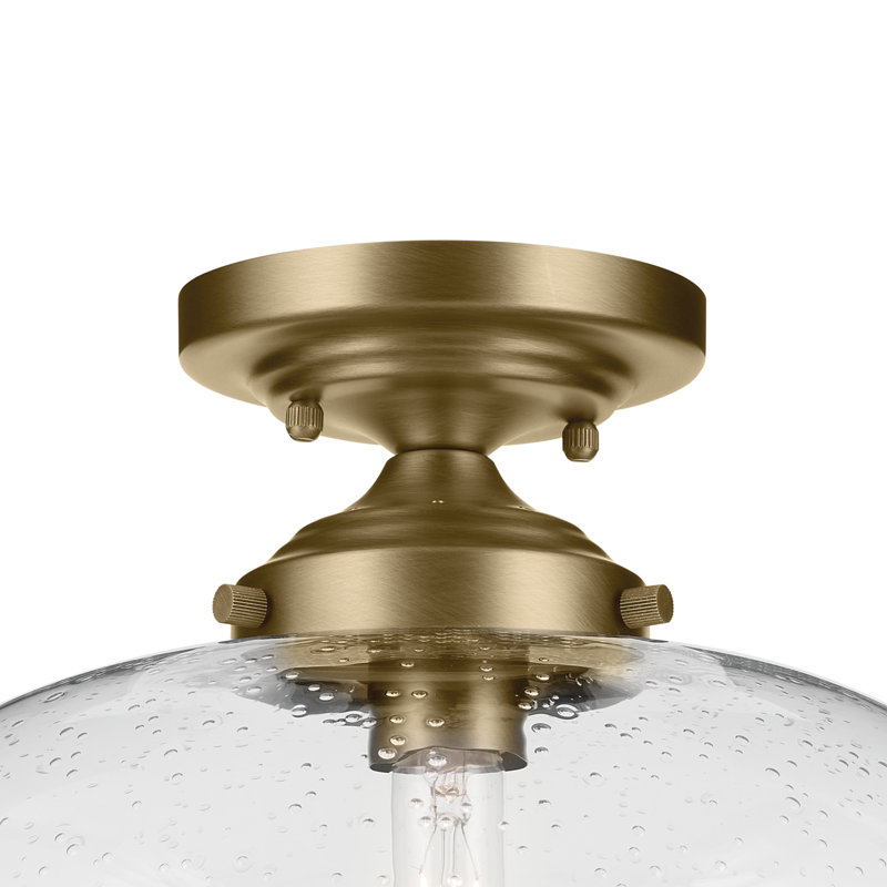 14.5" 1-Light Flush Mount, Brass