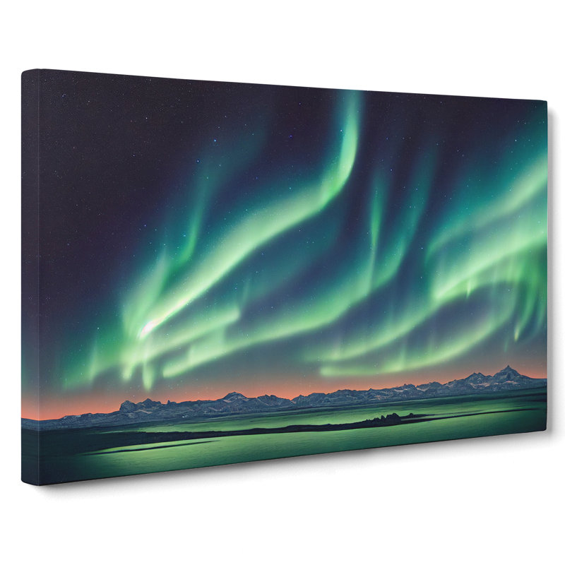 Joyous Aurora Borealis - Wrapped Canvas, 35cm H x 50cm W x 3cm D