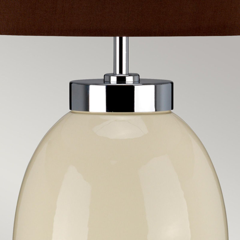Athalie Porcelain Table Lamp, Cream, Brown