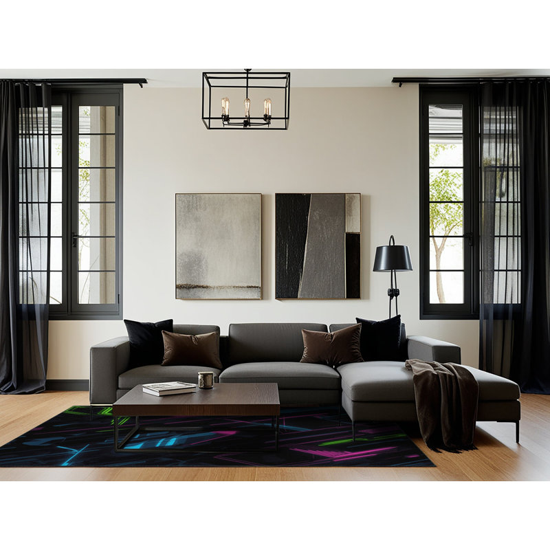 Hyper Wave Rug, Rectangle 5' x 8'
