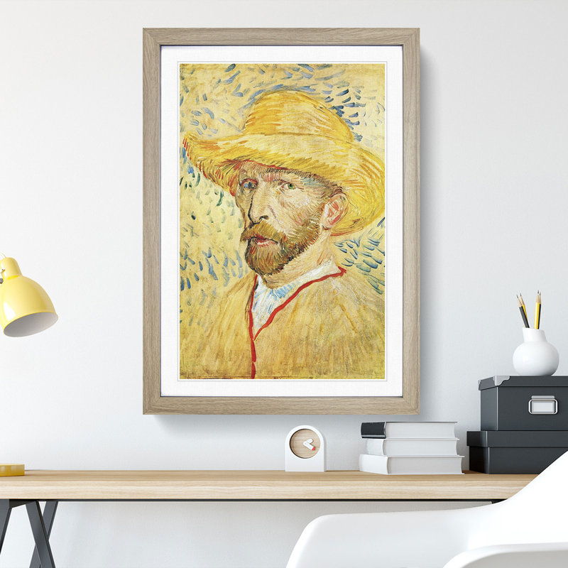 Self-Portrait Vol.4 by Vincent Van Gogh - Picture Frame Painting, Oak Framed, 65cm H x 48cm W x 2cm D