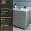 36 po X P 22 po P 35,4 po Meuble-lavabo H blanc avec plateau et lavabo blancs-1928365785