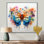 Papillon coloré II - impression d'art sur toile papillon