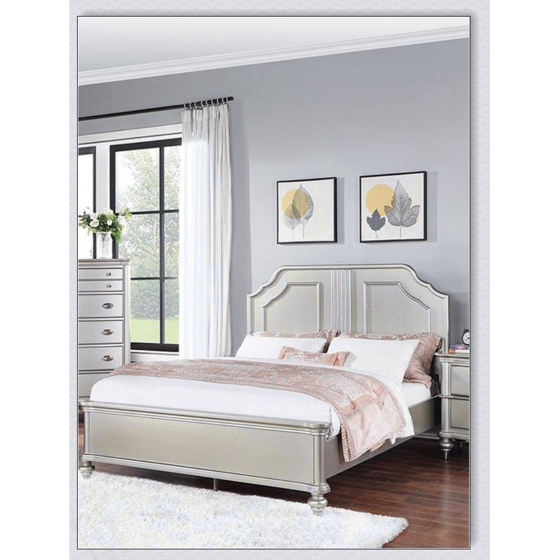 Mobilier de chambre à coucher à lit à panneau double de style traditionnel 1pc