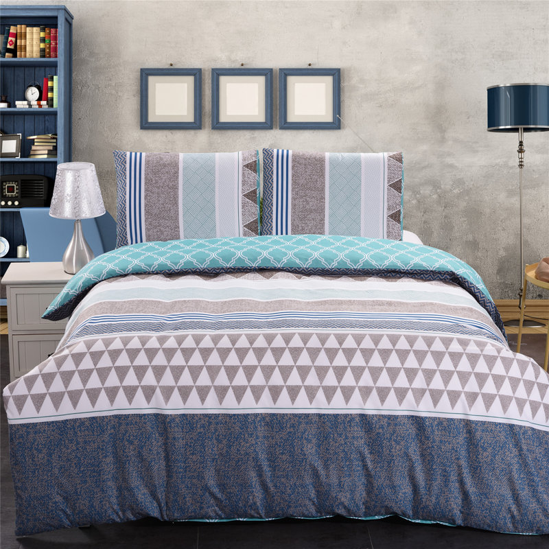 Polyester Geometric Shapes Duvet Cover, King Duvet Cover