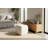 Avah Modern White Bouclé Upholstered Ottoman – Contemporary Sculptural Accent Stool