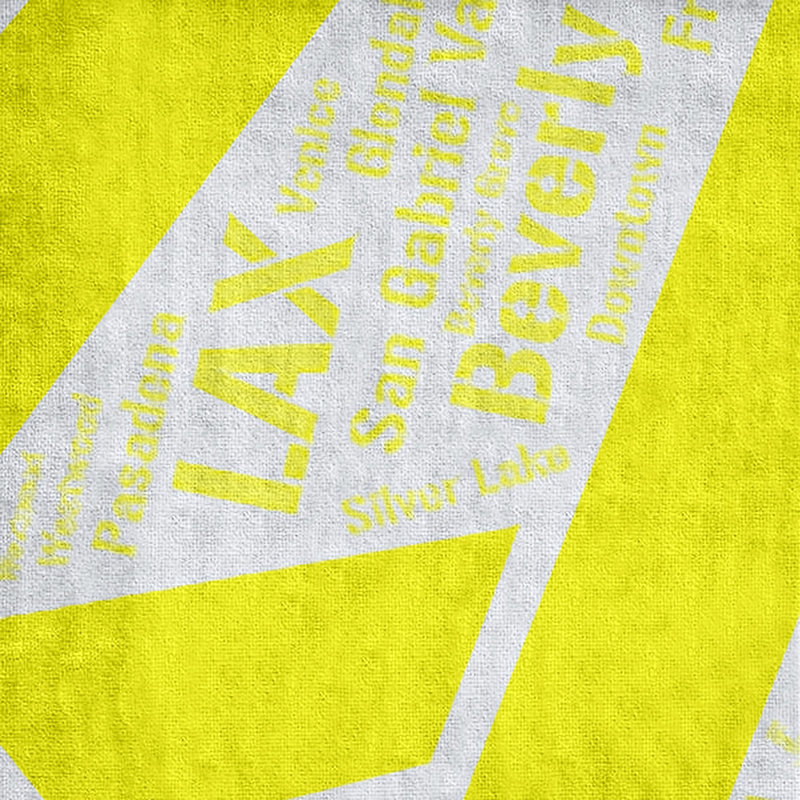 Bath Towel, Yellow, Poly/Cotton, Los Angeles