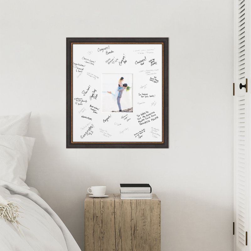 Ashton Signature Mat Picture Frame, Photo Frame Wedding Guest Book Alternative, Autograph Picture Mat for Signature Board, Wedding Celebrations Graduations Support Encouragement or Retirement
