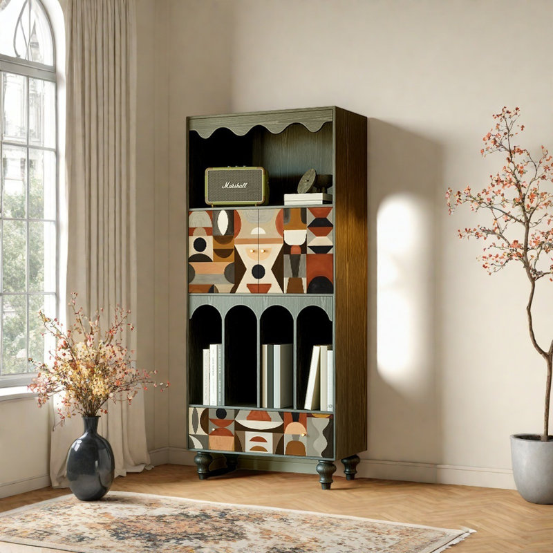 Bibliothèque française de style rétro classique