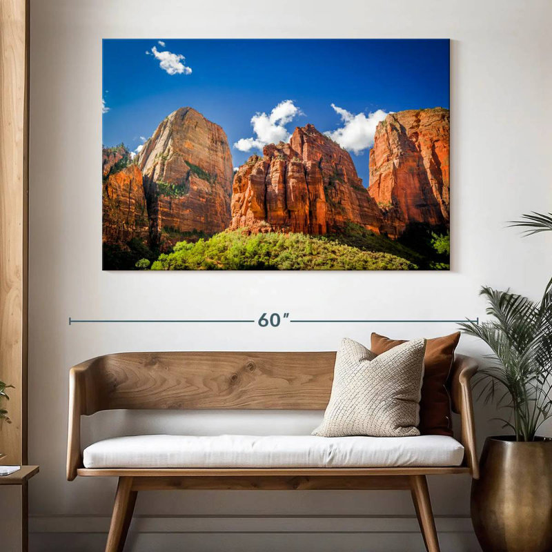 Three Patriarchs At Zion Park, 34" H x 51" W