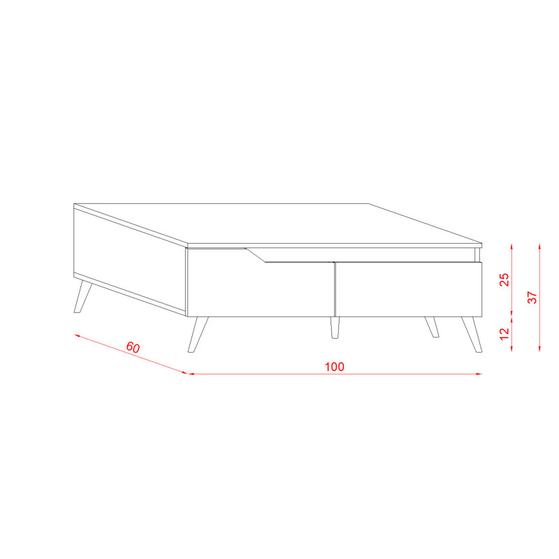 Alishan Coffee Table with Storage