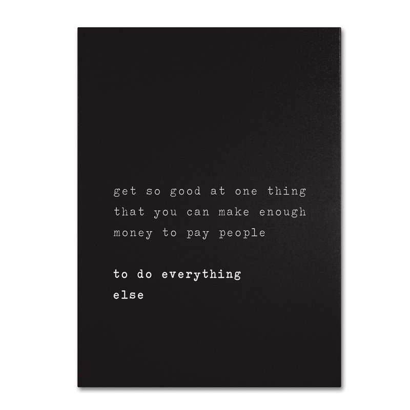 « what is a slogan », art textuel sur toile tendue en noir et blanc, H 24 po x l 18 po x P 2 po