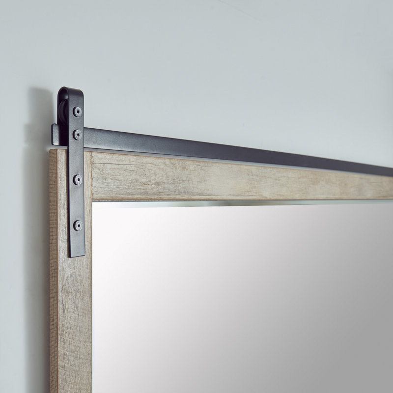 Miroir de salle de bain mural Karamfila, 39,4 po x 72 po, Bûches nord-américaines
