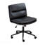 Chaise de bureau noire pivotante ajustable, siège large, fauteuil de coiffeuse-756570624