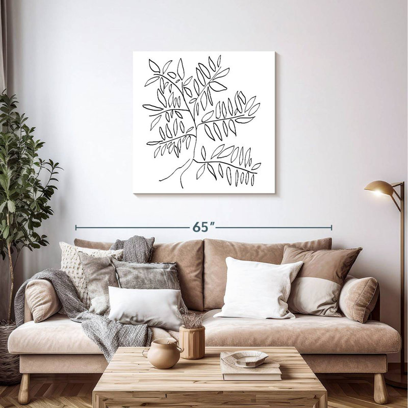 Harnek A Black And White Tree, 36" H x 36" W
