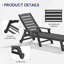 Chaise longue avec accoudoirs et roulettes Swann-107144121