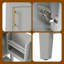 Élégant meuble-lavabo autoportant de 20 po avec lavabo en céramique et grand rangement-1938361106