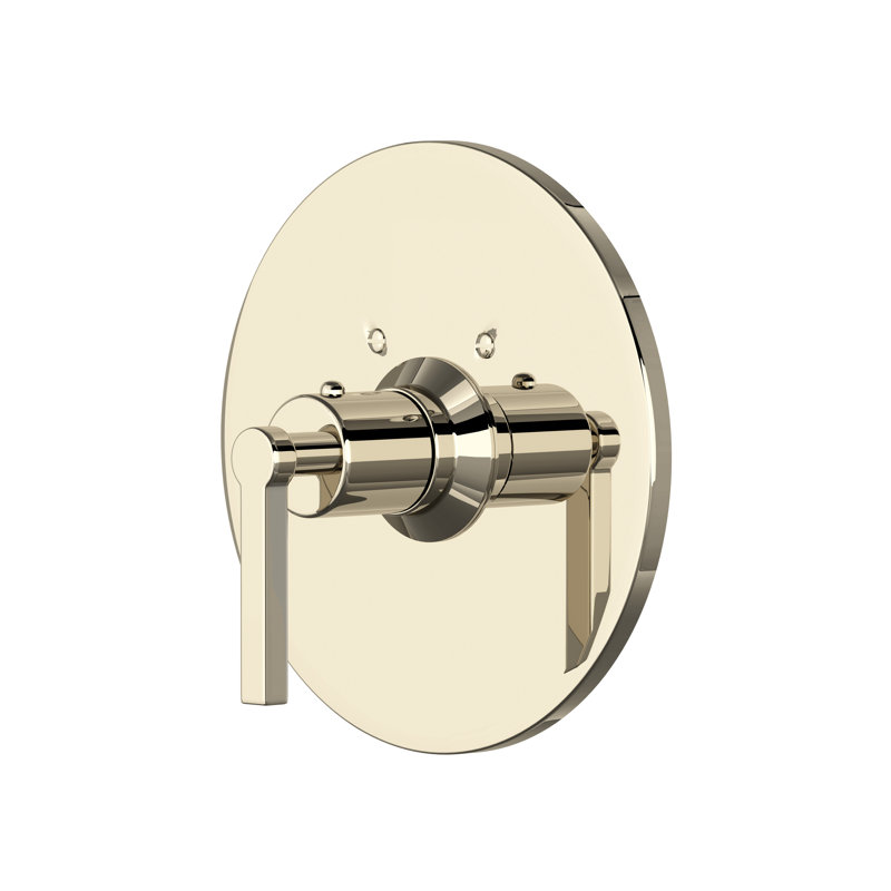 Lombardia 3/4" Thermostatic Trim Without Volume Control, Polished Nickel