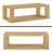 Modern Design 48 Inch Rectangular Coffee Table,2-Tier MDF Rectangle Coffee Table