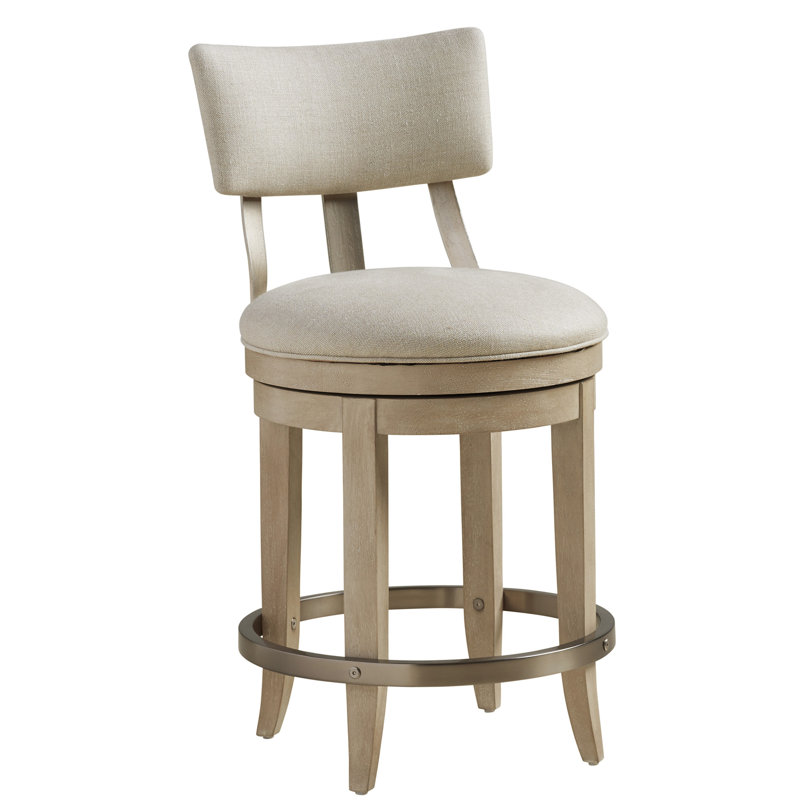 Malibu Swivel Upholstered Counter Stool with Metal Frame, Counter Stool (24" Seat Height)