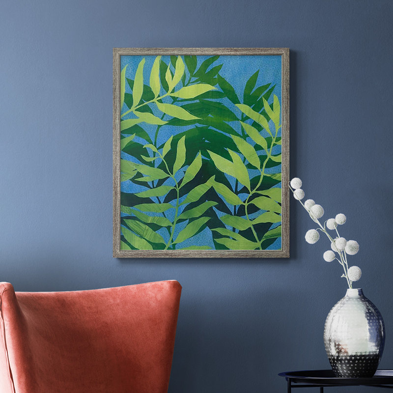 Toile encadrée de qualité supérieure Ocean Vines I - prête à être accrochée, Cadre d'angle fermé patiné, H 24 po x l 20 po