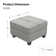 Chenille Storage Ottoman, Footstool Module Part for Chenille Sectional Sofa