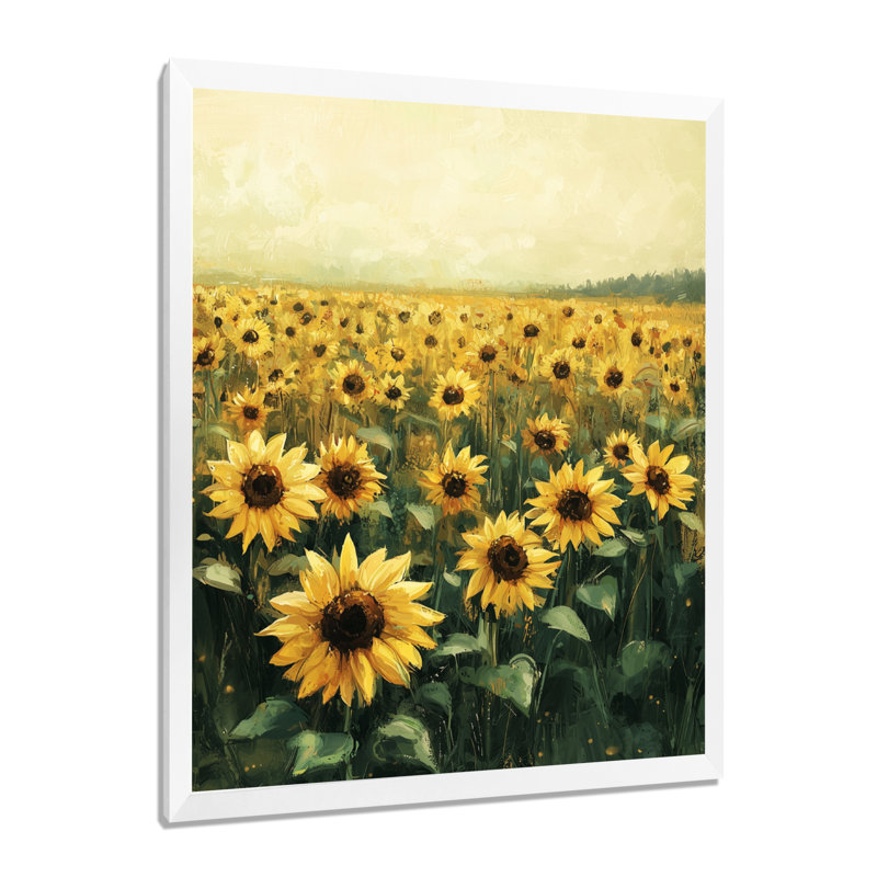Domiano - Floral Wall Art, H 40 po x l 30 po, Reproduction encadrée d'une seule photo, Blanc