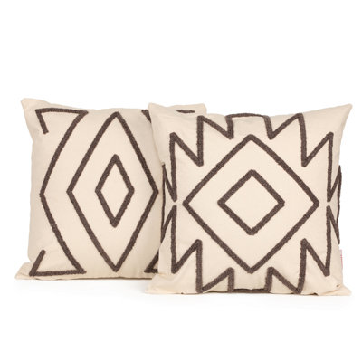 Geometric Outdoor Reversible Throw Pillow