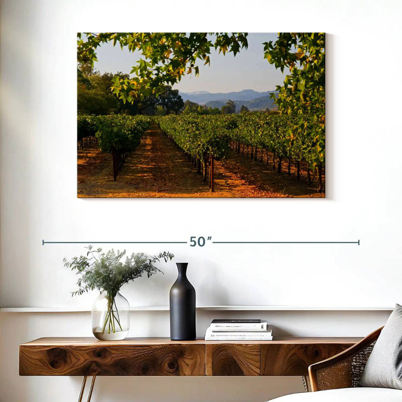 Alvord Napa Vineyard Sunset, H 26 po x l 39 po