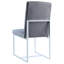Chaises de salle à manger rembourrées gris moderne (2), haut dossier avec éléments linéaires, convient aux tables en verre / bois, 2 chaises contemporaines à la mode et pratiques, en tissu lisse, design, convient à diverses tables