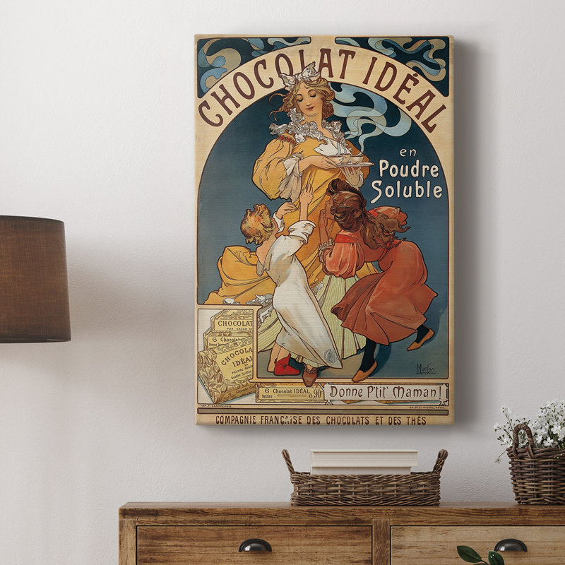 Chocolat Idéal - Toile tendue avec châssis par Alphonse Mucha, 8 x 12
