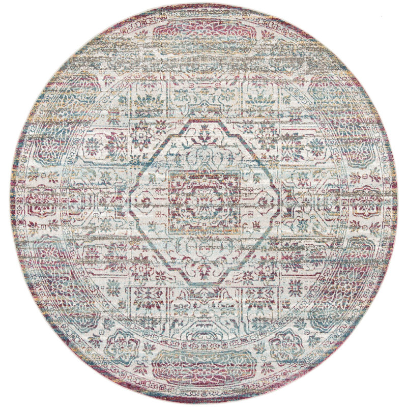 Bruckmann Performance Oriental Rug, Round 6'5"