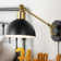 Cimarron Iron Plug-in Swing Arm Sconce with USB Charging Port