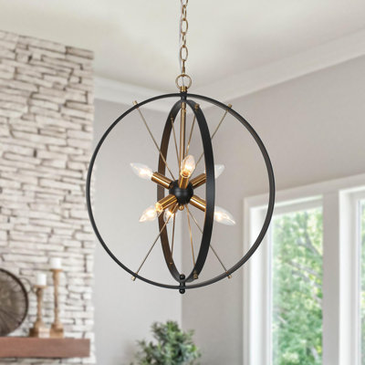 Chrisse 6 - Light Dimmable Sputnik Sphere Chandelier