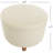 Classic Round Storage Ottoman Footstool With Removable Lid, Upholstered Faux Leather/Fabric, Wooden Legs For Living Room & Bedroom-1263308244