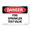 Fire Sprinkler Test Valve Decal 5" X 3.5"