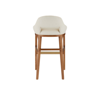 Inga Upholstered Stool with Solid Wood Frame