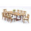 8 Seats 9 Pcs Grade-A Teak Wood Dining Set: 94" Mas Oval Trestle Leg Table And 8 Osborne Chairs (2 Arm & 6 Armless Chairs) #11OS2302-1309052783
