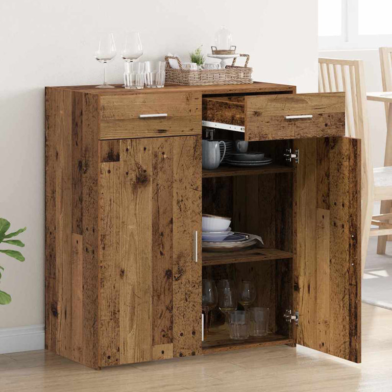Storage Cabinet 80X42.5X93.5 Cm Engineered Wood, Brown