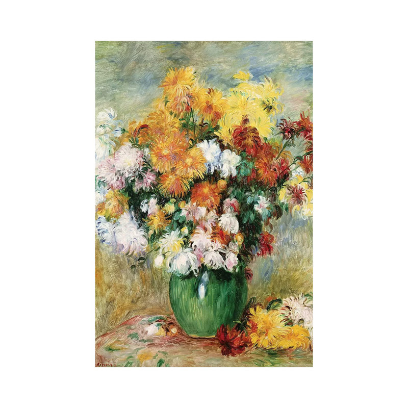 Bouquet Of Chrysanthemums, C.1884 by Pierre-Auguste Renoir - Wrapped Canvas Painting, 66.04cm H x 45.72cm W x 1.91cm D