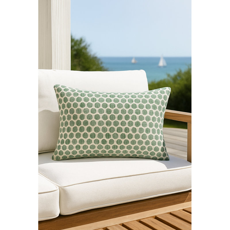 Marine Blue Sailor Dots Indoor Outdoor Pillow Cover 14x20, Light Copper, Square 24", Polyester