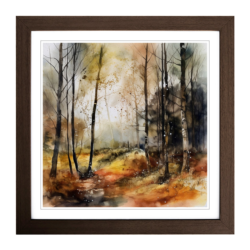 Single Picture Frame Print on Wood, Walnut
