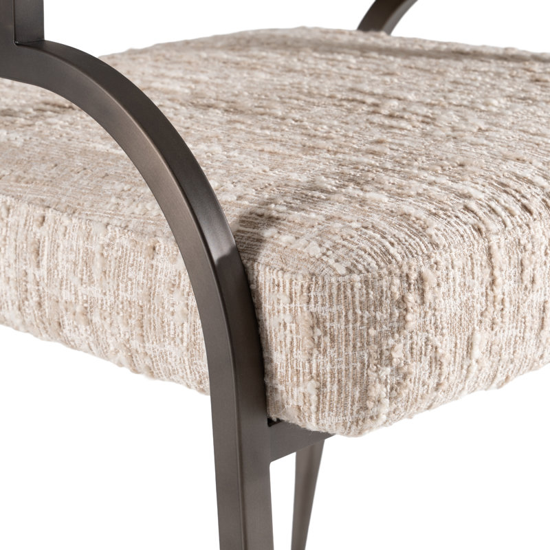 Kobe - Chaise de salle à manger moderne en tissu beige