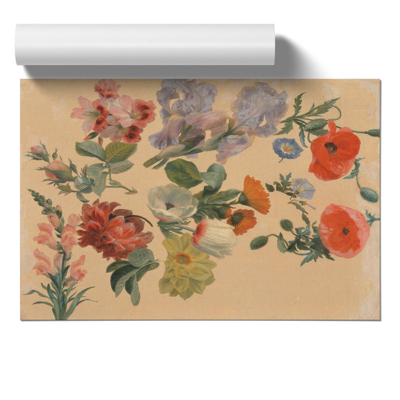 Studies of Flowers by Jacques Laurent Agasse - Frameless Print, 30cm H x 42cm W x 0.1cm D