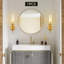 Ilgar Golden Wall Lamp with Transparent Glass Lampshade