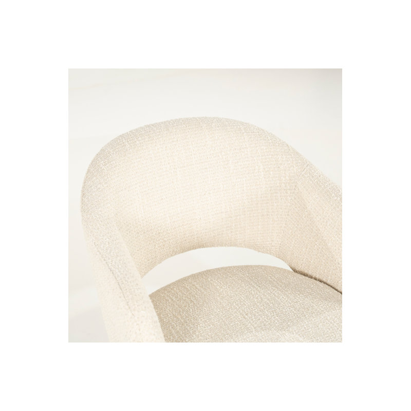 Dining Chair Upholstered Arm Chair, Beige