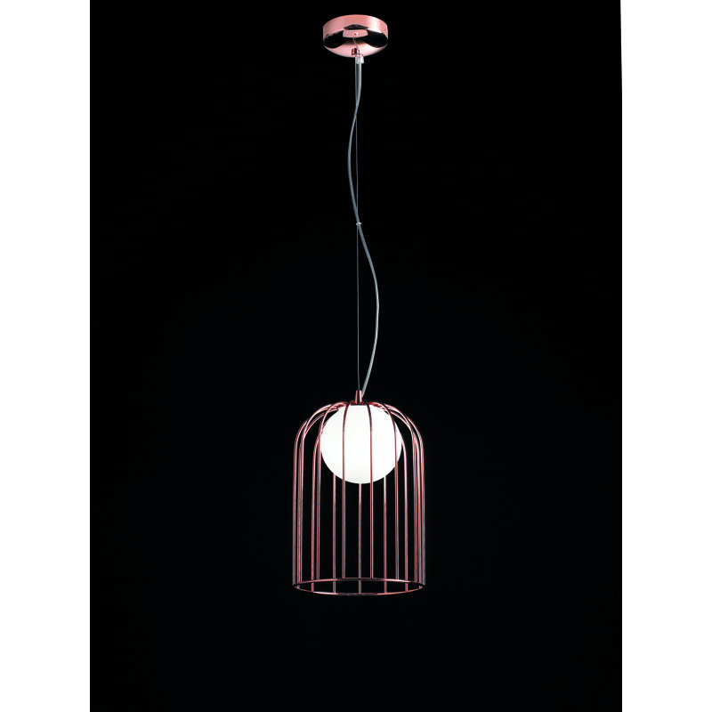 Kluvì 1 - Light Geometric Pendant, 150cm H x 19cm W x 19cm D, Copper