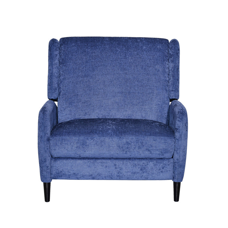 Fauteuil inclinable surdimensionné en tissu texturé, Marine