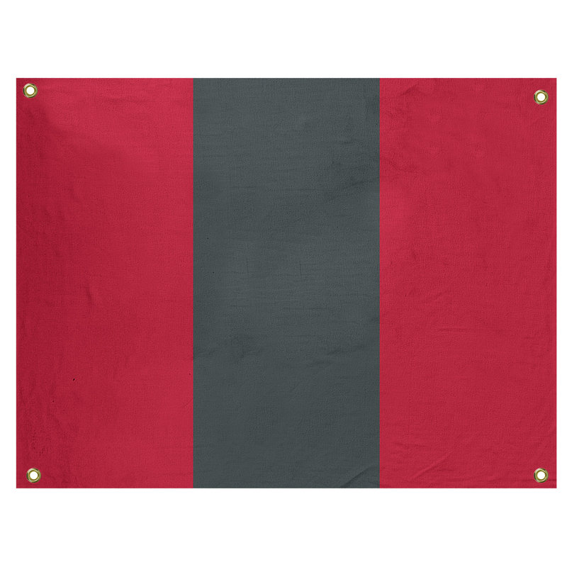 Tapisserie de polyester Las Vegas, H 59 po x l 80 po x P 2 po, Rouge / gris acier / rouge
