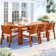 Anautica 8 - Person Wood Patio Dining Set with Rectangular Table , Cushions Included